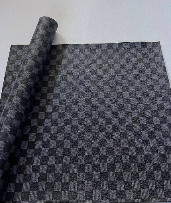 LV Checkered Leather - Black