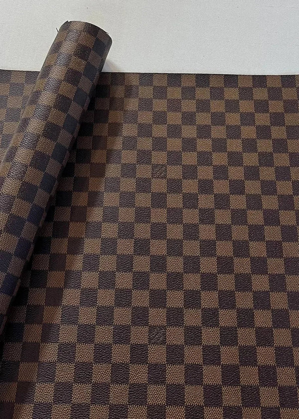 LV Checkered Leather - Brown