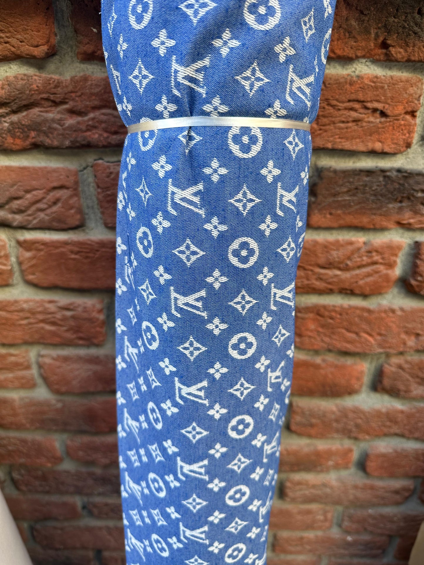 Clothing Fabric Lv Navy Blue - Lamberti Leathers