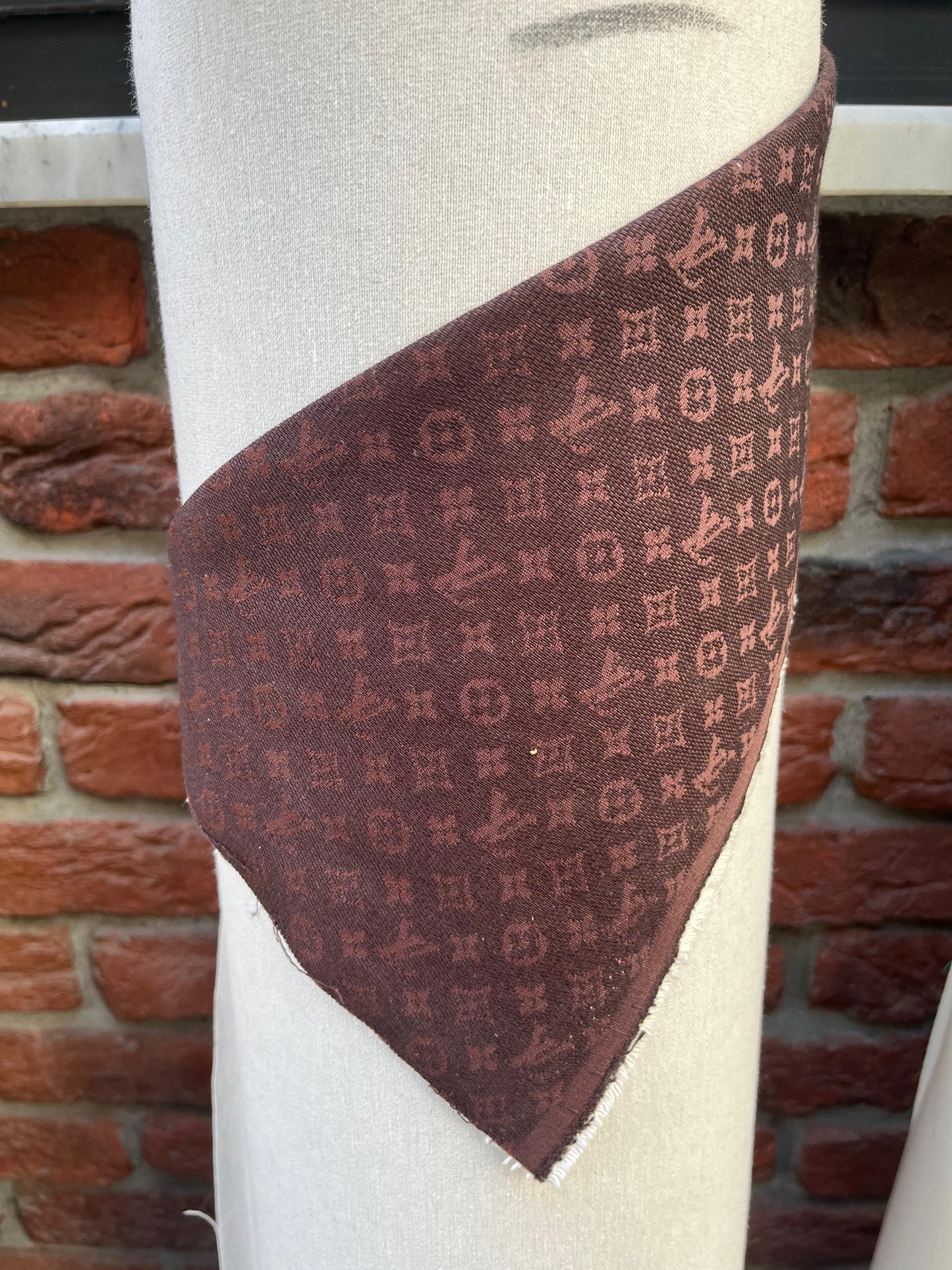 Cotton Fabric Lv Dark Brown - Lamberti Leathers