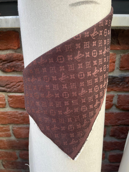 Cotton Fabric Lv Dark Brown - Lamberti Leathers