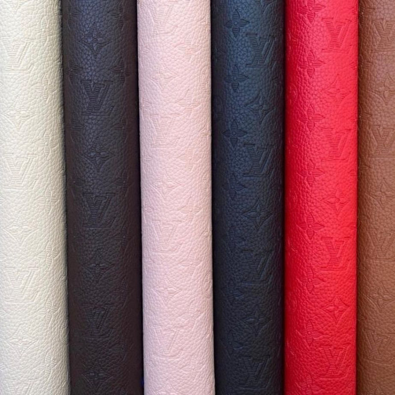 Lv Embossed Logo Leather - 6 Color